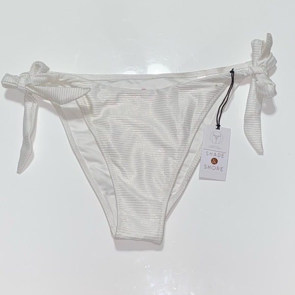 NWT White Tie-Side Bikini Bottom - Picture 3 of 8